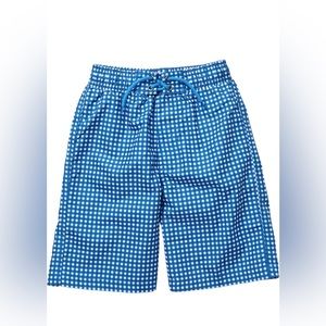 Beach Bros Midnight Blue Gingham Boy’s Swim Trunks| Size: 2T